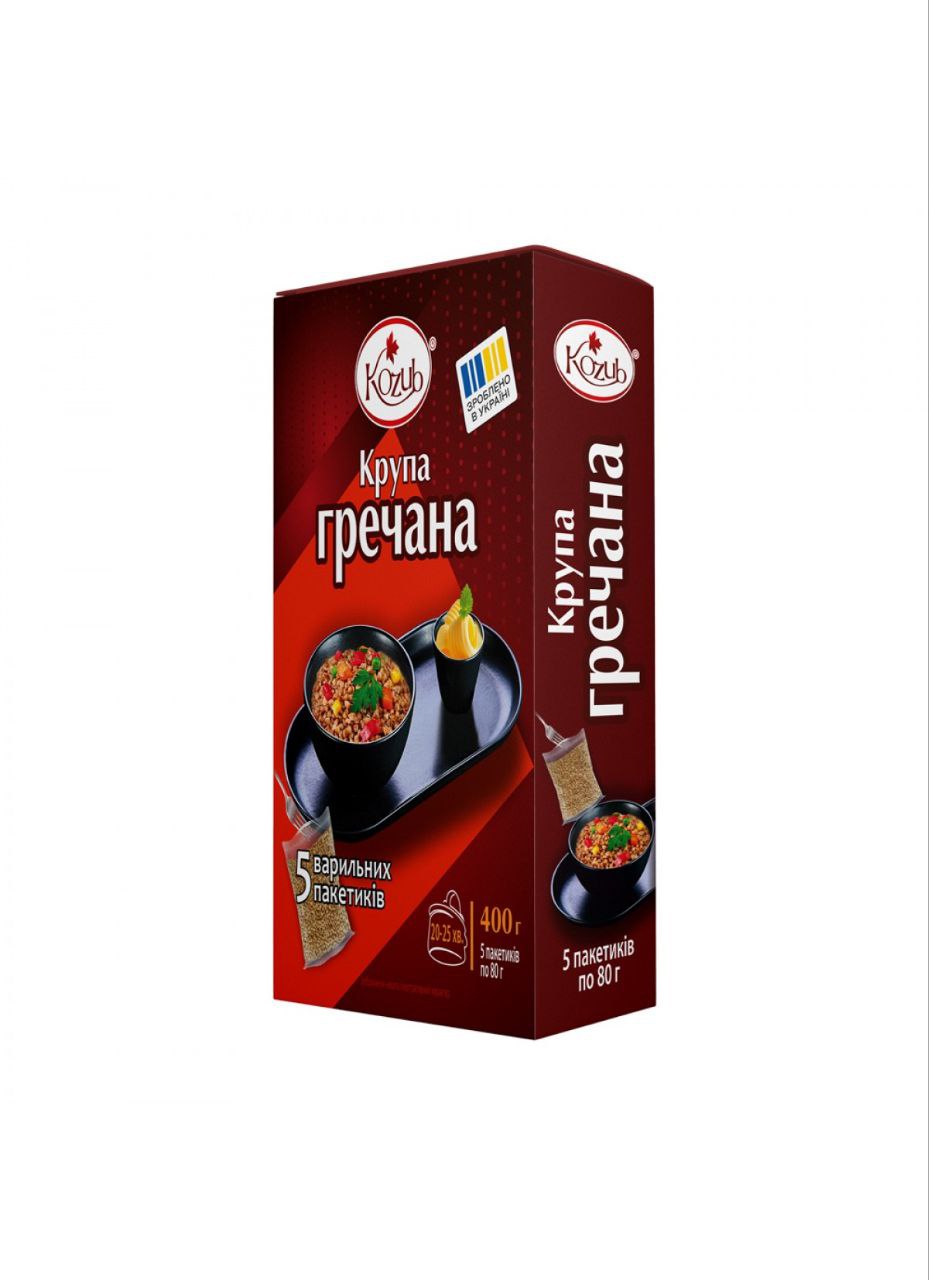 Крупа гречана Козуб у варильних пакетиках 5х80г